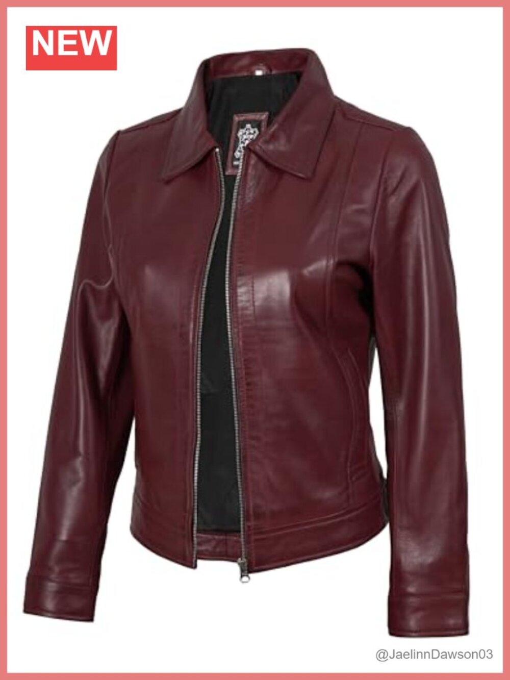 Real Lambskin Leather Jacket Shirt Collar All Seasons Outerwear